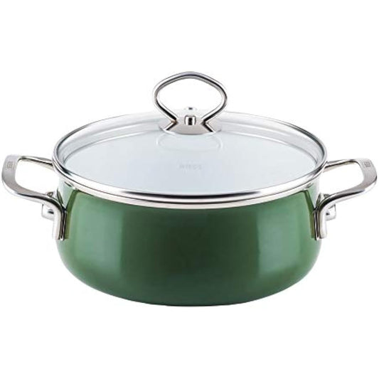 RIESS Two-handed pot VERDE 1kg casserole m.Glasdeck 20cm 2L 0709-013