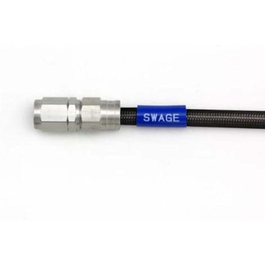 SWAGE LINE Easy Order Brake Hose General Purpose Hose Straight Fitting Stainless Steel Black Smoke Hose 525mm STKB-1010M-0525