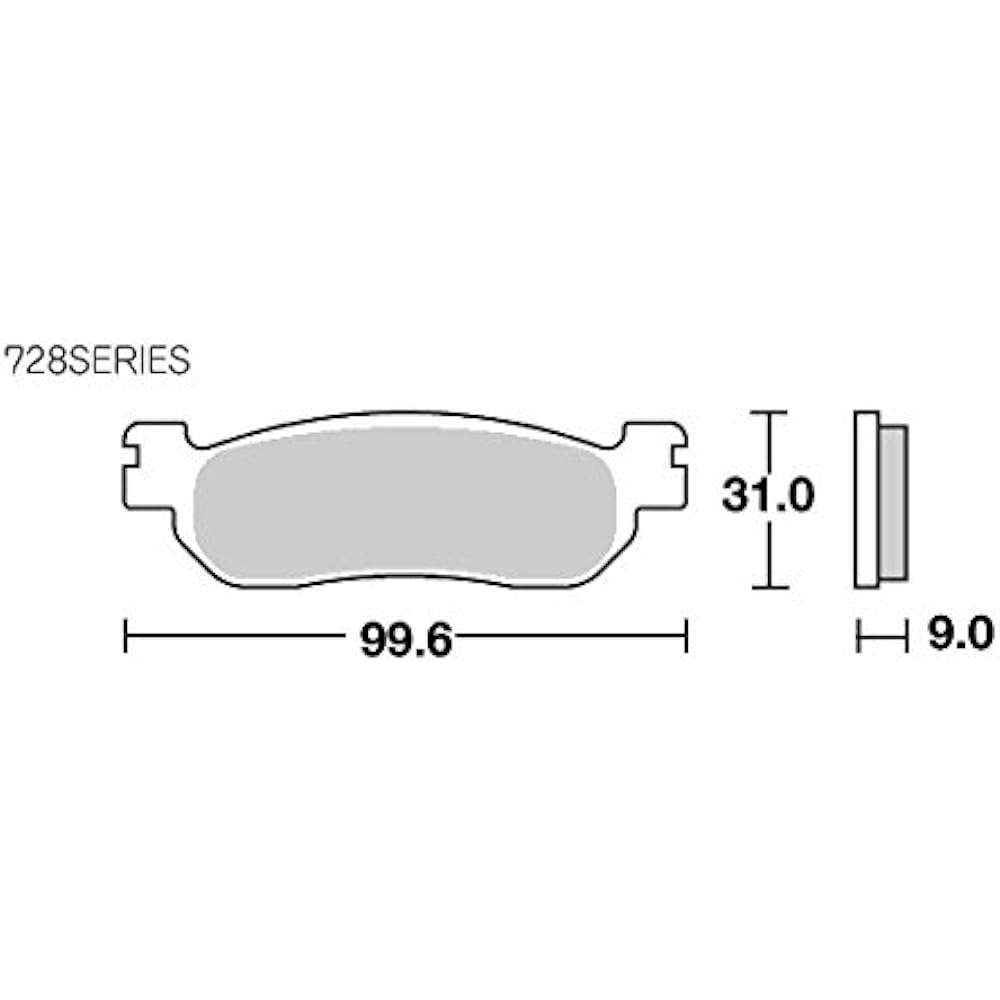 KITACO SBS Brake Pad 728HF Ceramic TW200E TW225E Sero 225 Sero 250 Bronco Tricker XT250X Majesty 250 777-0728000