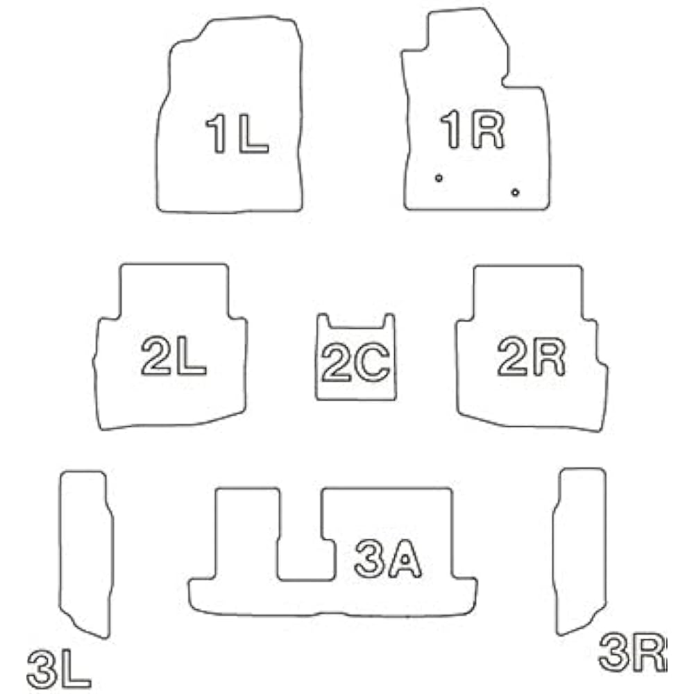 Clazzio Floor Mat 3D Type Set for 1 CX-8 H29/12~7 Seater Car NEW Rubber Type Black EZ-7041 [5EEZC7041K]