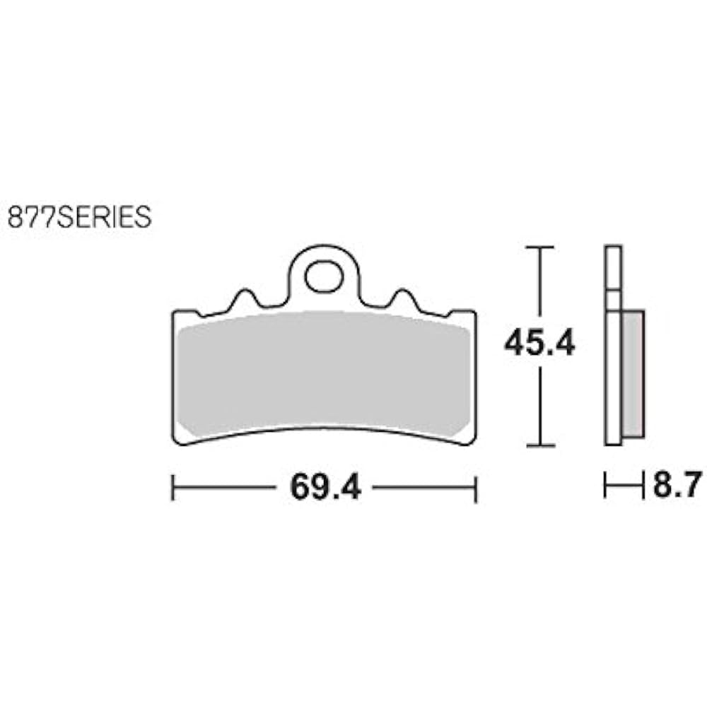 KITACO SBS Brake Pad 877HS Sinter Metal KTM 125 Duke 200 Duke 300 Duke RC390 777-0877020