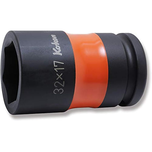 [Ko-ken] PW6P-32x17 3/4" (19mm) SQ. Impact wheel nut socket (combination type/thin color) 32mmx17mm