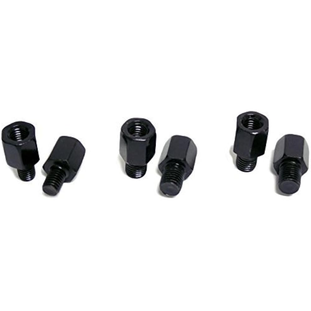 MMG 8mm RH/RH Thread Mirror Adapter Conversion Kit - 8mm - 10mm - RH/RH to RH/LH Black