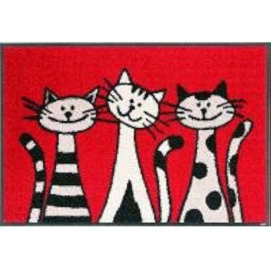 wash+dry mat Three Cats 50×75cm WD-21 8430am