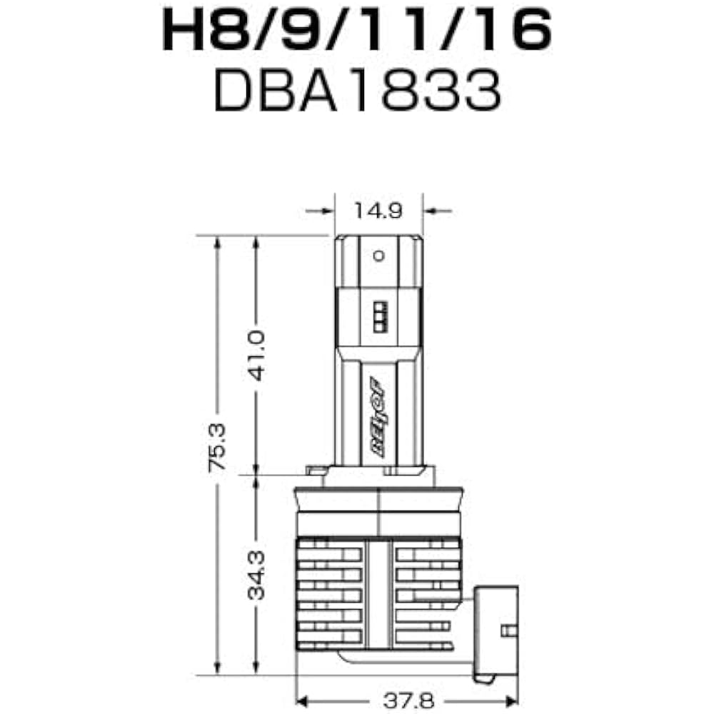 BELLOF Head & Fog LED Bulb Precious Ray R 6000K H8/9/11/16 [DBA1833] White