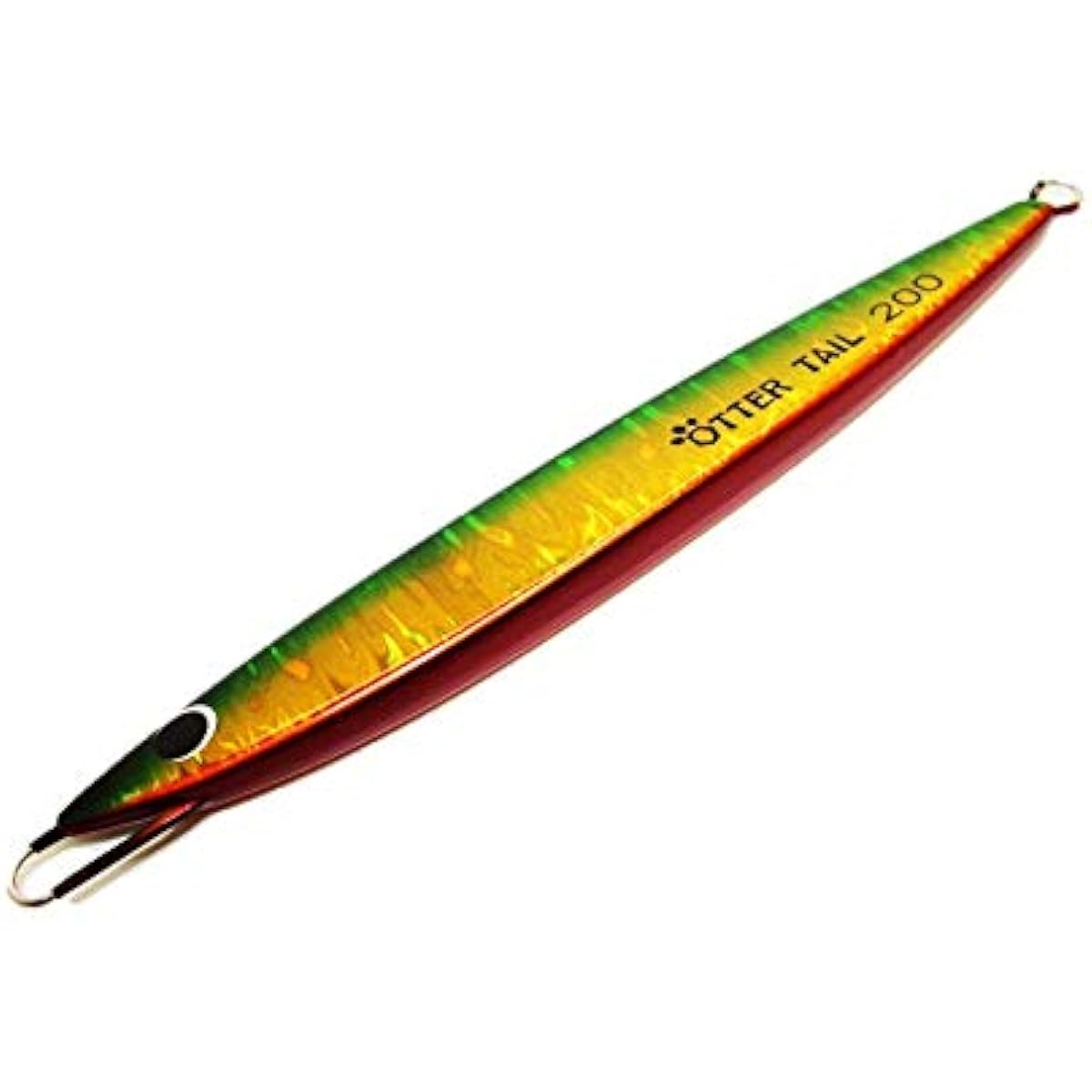Breed Metal Jig Otter Tail Lead Green Gold Red