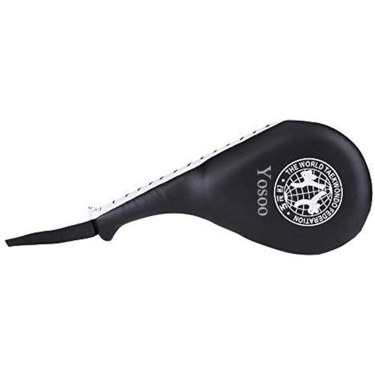 Double Hand Mitts, Boxing Mitts, Punching Mitts, Kickboxing, Karate, Taekwondo, Muay Thai, Martial Arts, Martial Arts Training, Practice, Release Stress, Pleasant Sound of Clean Hits, Lightweight, Left and Right Set, For Both Hands (Black - 1 Piece)