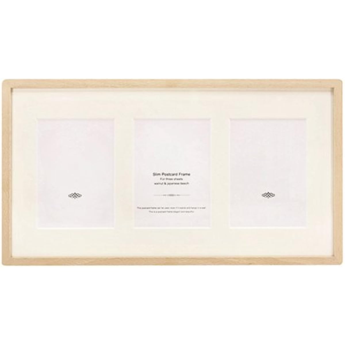 La-Luz Slim Postcard Frame Triple Natural 107810