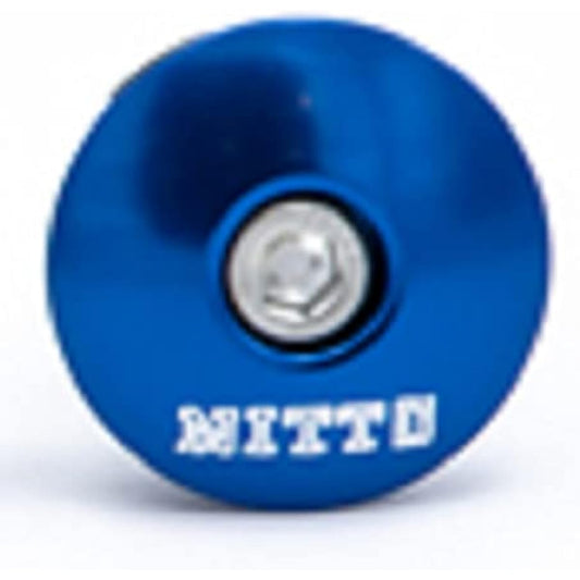 NITTO Top Cap (1-1/8) with Bolt & Star Fangle Nut Blue
