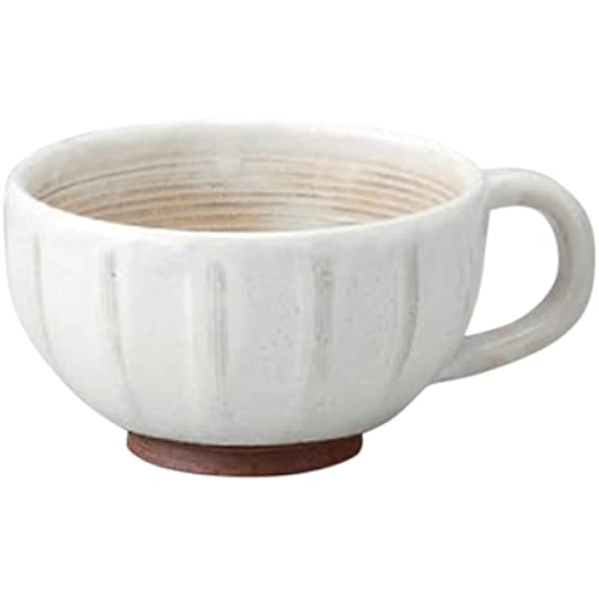Set of 10 Soup Cups Powdered Comb One Hand Soup Cup [12 x 15 x 7.2cm(450cc)] Earthenware Western Tableware Cafe Restaurant Coffee Industry...