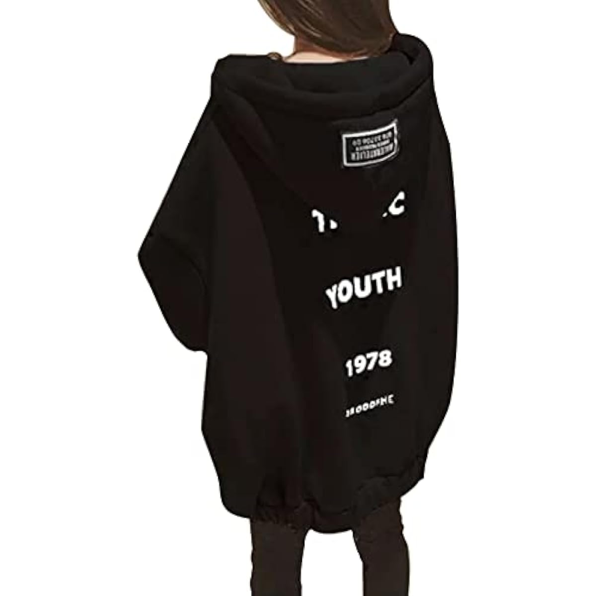 [Milowerge] Women's Parka, Loose Oversized Hoodie, Zip-up, Hooded, Casual, Cute, Warm, Brushed lining, Body Covering Effect, Fluffy Volume Sleeves, Trendy Look, Khaki M