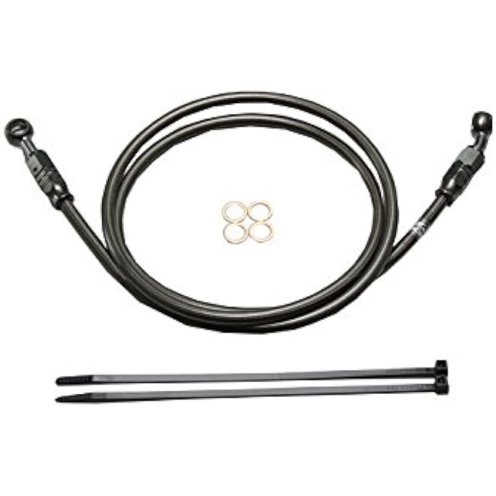 HURRICANE SURE SYSTEM LINE Stainless Steel Hose Black M Type 145cm HB7M145SB