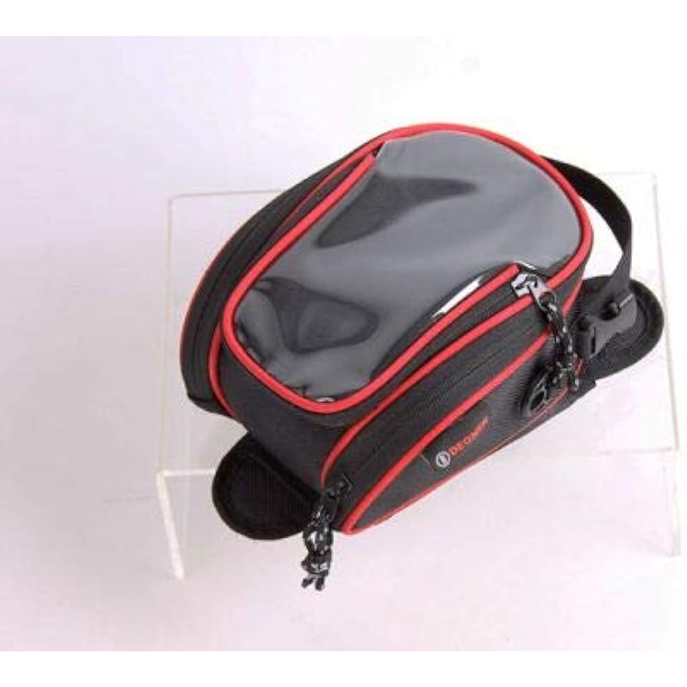 DEGNER NB-167 Magnetic Tank Bag (Red Piping)