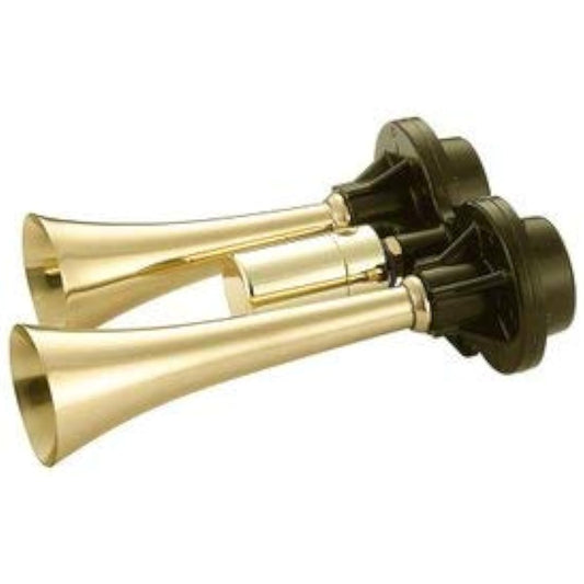 Nikken NIKKEN DM428-24 D-Shaped Mega Yankee Horn, Brass, For 24V Cars, Length 9.3 inches (235 mm), Weight: 3.7 oz (1040 g), Ultra High Temperature