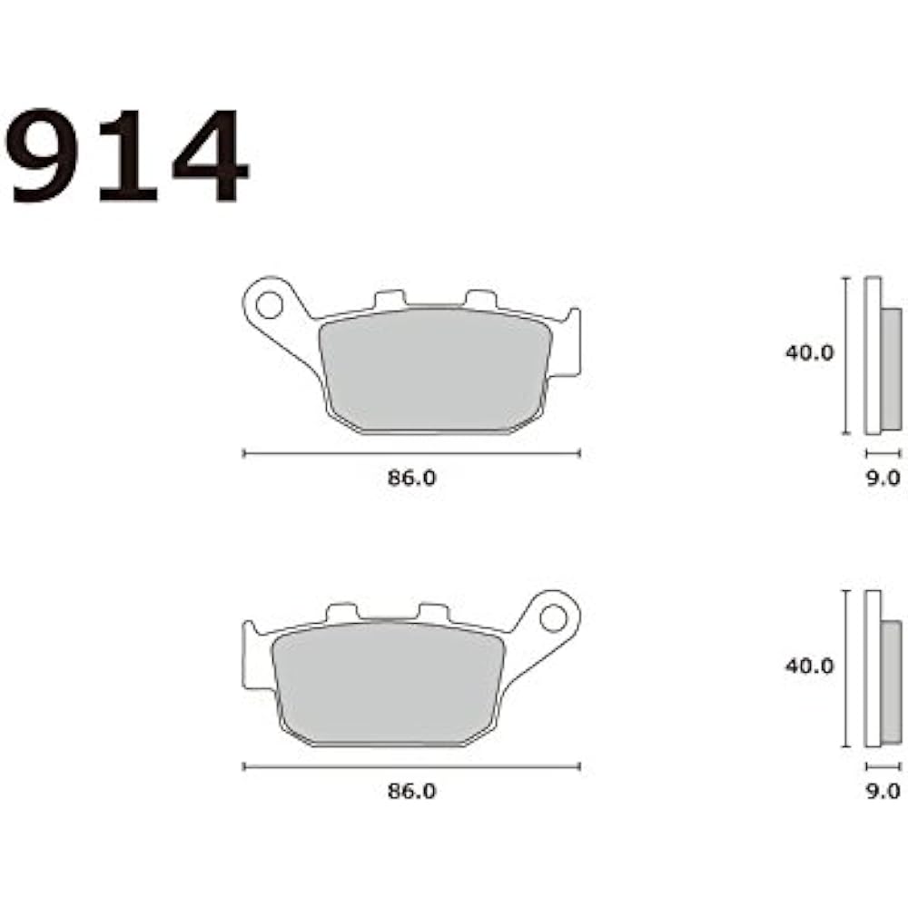 RK Brake Pad FINE ALLOY HONDA: CBR250R '11-'17 (Rear) etc. Motorcycle Motorcycle 2-Wheel 914FA5