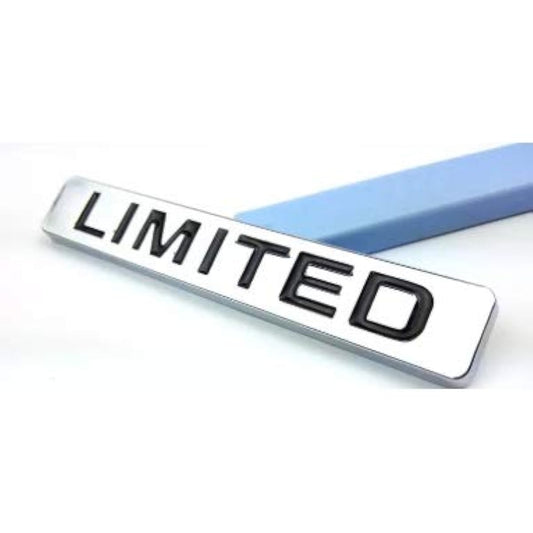 Limited Door Tranqu Windowenblem Fender Trim Kit 2 Pieces 3 1/2 inch x 1/2 inch size (Chrome/Black)