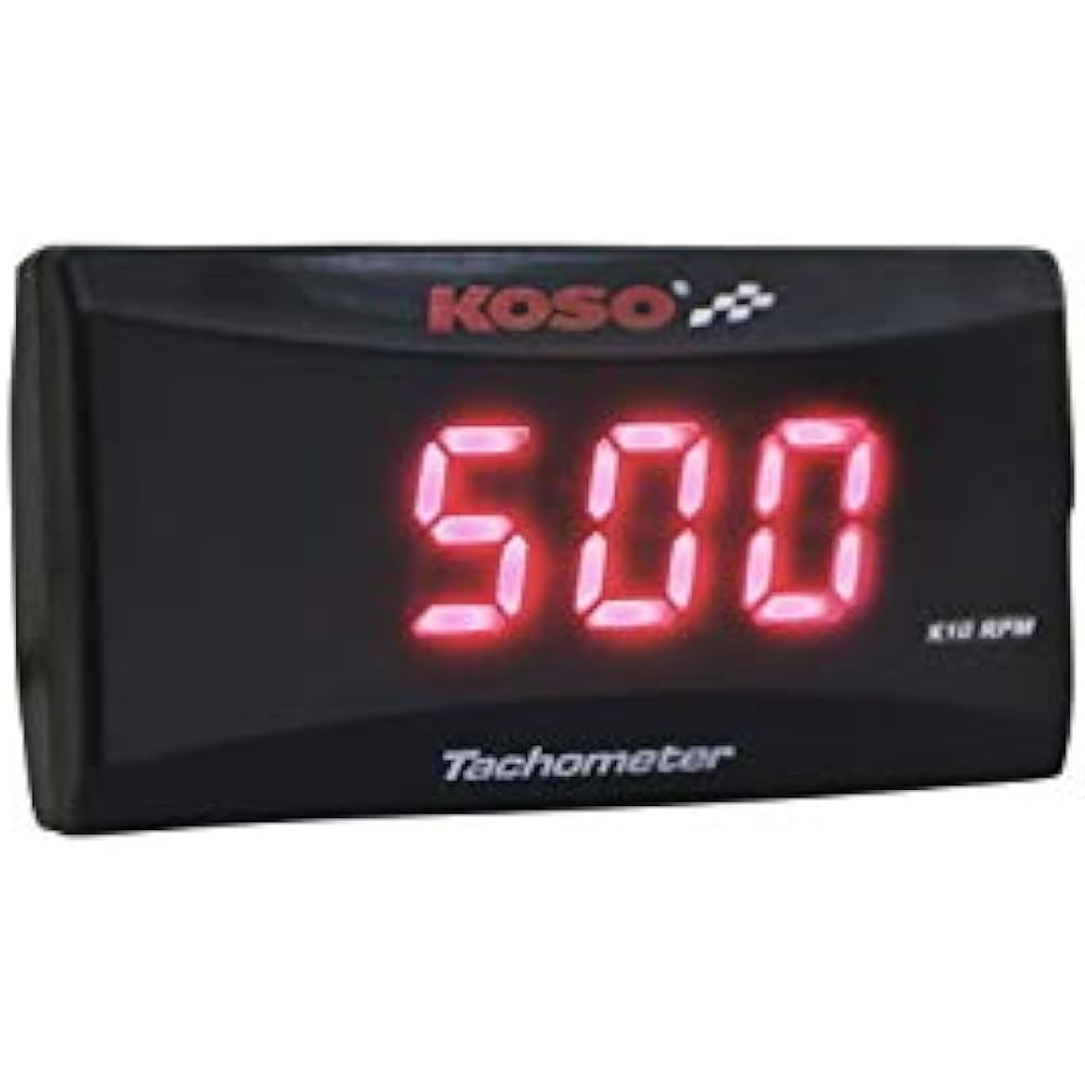 KN Planning KOSO Super Slim Meter Compact Digital Tachometer Motorcycle Motorcycle Electric Tachometer