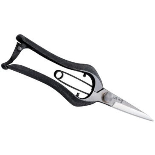 Double-edged bud-cutting scissors made by Mitsuyama Toyonoshi with gold stopper HT-2520