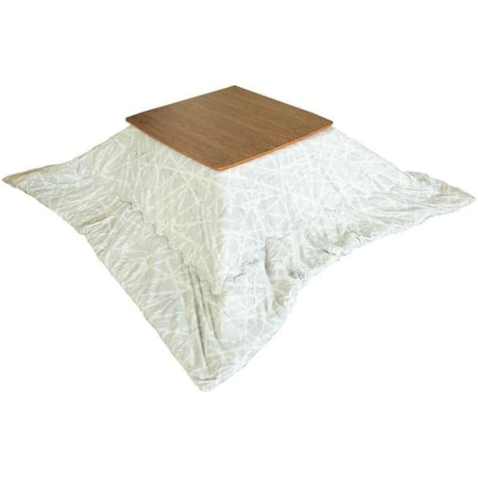 Comforea Thick Kotatsu Comforter, Reversible, Kotatsu Comforter, Single Item, Warm, Heat Retention, Thick, For Winter, Line Pattern, Microfiber, Back Plain, Flannel, Short Hair, 185X235cm, Rectangle, Gray