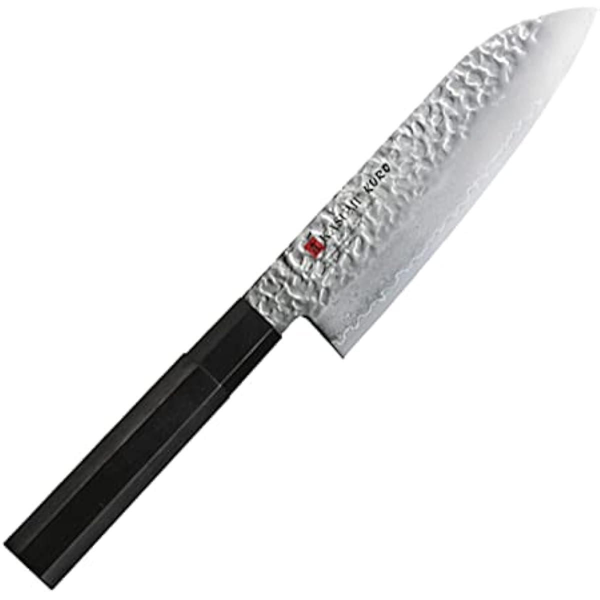 Kasumi KURO Santoku Knife 170mm Molybdenum Vanadium Steel Black Octagonal Laminated Reinforced Wood Sumikama SUMIKAMA