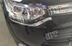 Mitsubishi Outlander Plated Eyeline Underline Headlight Garnish Mirror Exterior