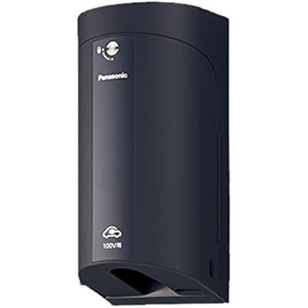 Panasonic EV/PHEV charging grounded outdoor outlet with cover, simple key included, for both exposed and embedded use, for 100V, black WK4411B