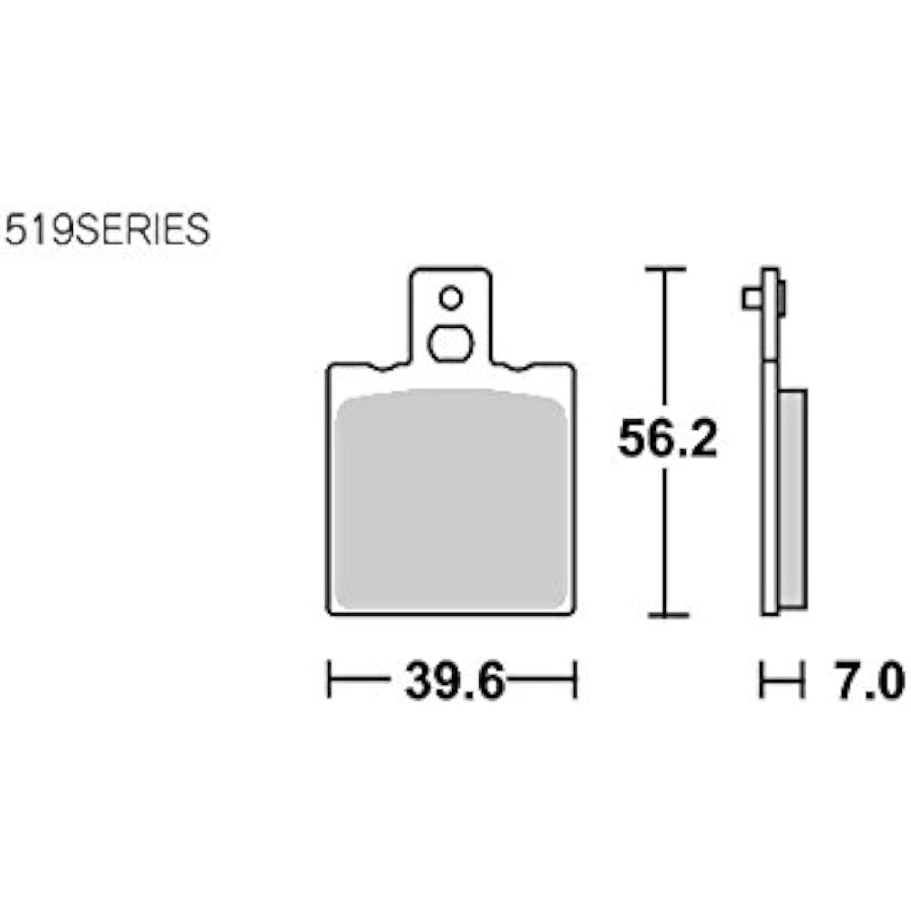 KITACO SBS Brake Pad 519HF Ceramic Aprilia Beta Cagiva Ducati 777-0519000