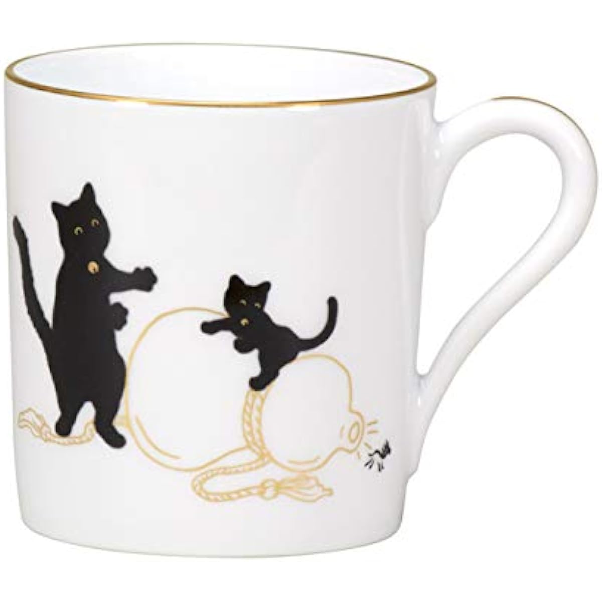 [Wrapping with Okura Touen Japanese paper] "Black cat parent and child" - Auspicious story - "From the gourd to the piece"