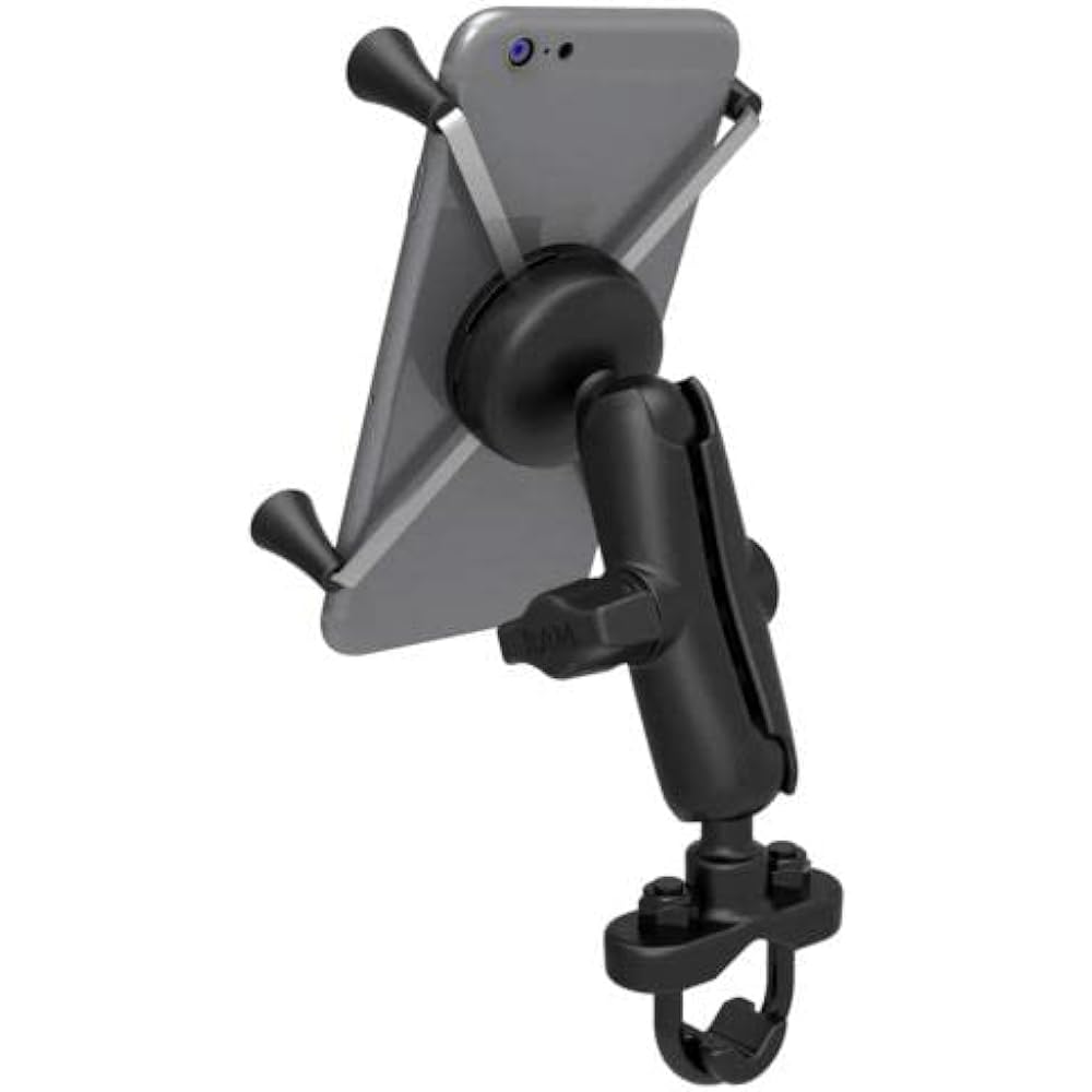 RAM MOUNTS Mount Set X Grip & U-shaped Handlebar Clamp for Phablet with Tether Black RAM-B-149Z-UN10U