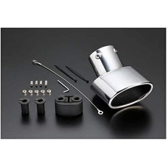 Genb Genbu Muffler Cutter ETF02HP EX.Tail Finisher Polished Chrome For Toyota TRH200 Series/KDH200 Series/GDH200 Series Hiace (R2/5~) 1TR-FE Engine Equipped Vehicles Only
