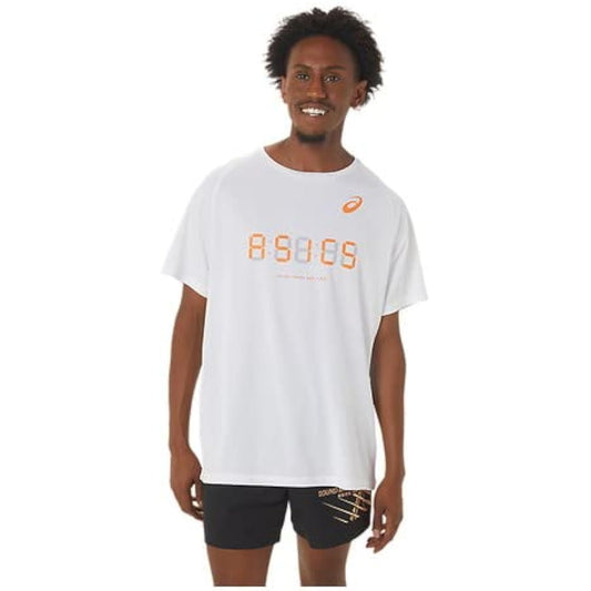 [ASICS] Track and Field Wear Printed Short Sleeve Shirt 2091A624 Men's