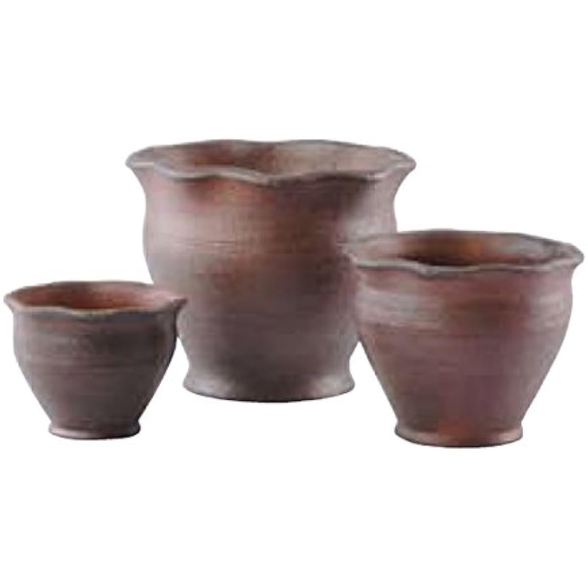 Green pot planter RUSTIC 14 Set3 FT-PTM14-3