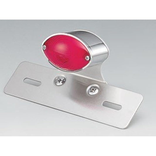 Kijima Motorcycle Bike Parts 27 Tail Lamp Mini Mini Cat's Eye G18 12V23/5W with Aluminum Plate Universal Z9-13-004