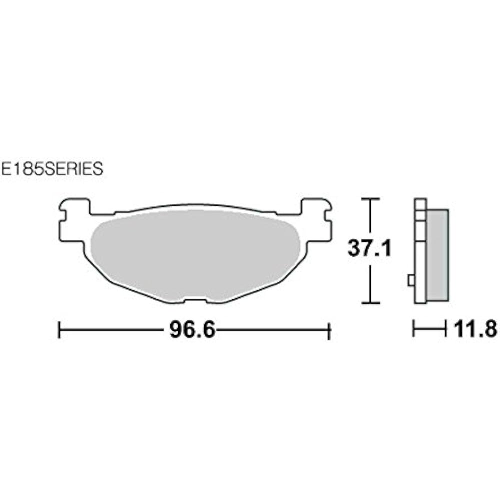 KITACO SBS Brake Pad E185 Ceramic Majesty 250 Magzam Grand Majesty 400 T-MAX T-MAX530 777-0185000
