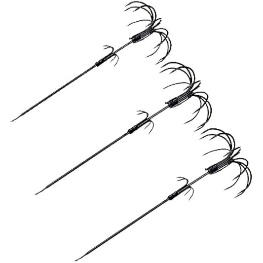 river horse squid hook set of 3 hanging hook swimming float fishing blue squid