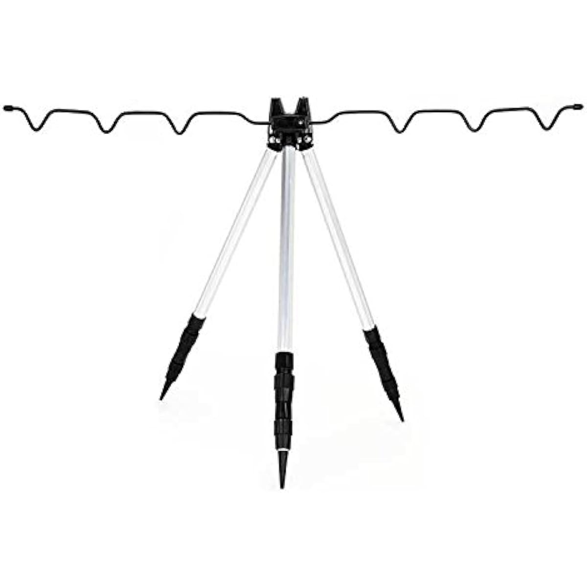 [Orld Fishing Gear] Throwing Fishing Aluminum Mini Tripod, 3 Tiers, Lightweight & with Foldable Compact Function, Silver qb500029a02n0