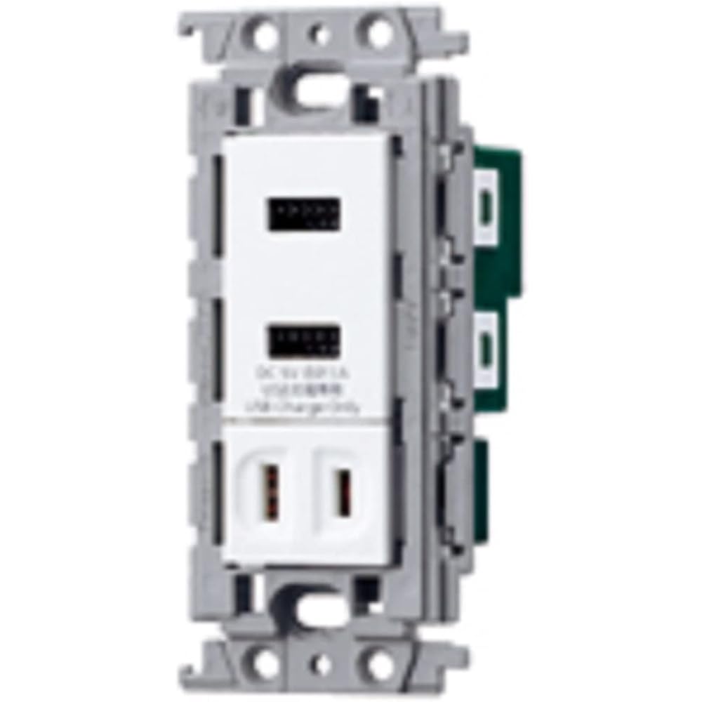 Panasonic Cosmo Series Wide 21 Embedded Charging Outlet 2 Ports 3A Single Outlet White WTF14764W