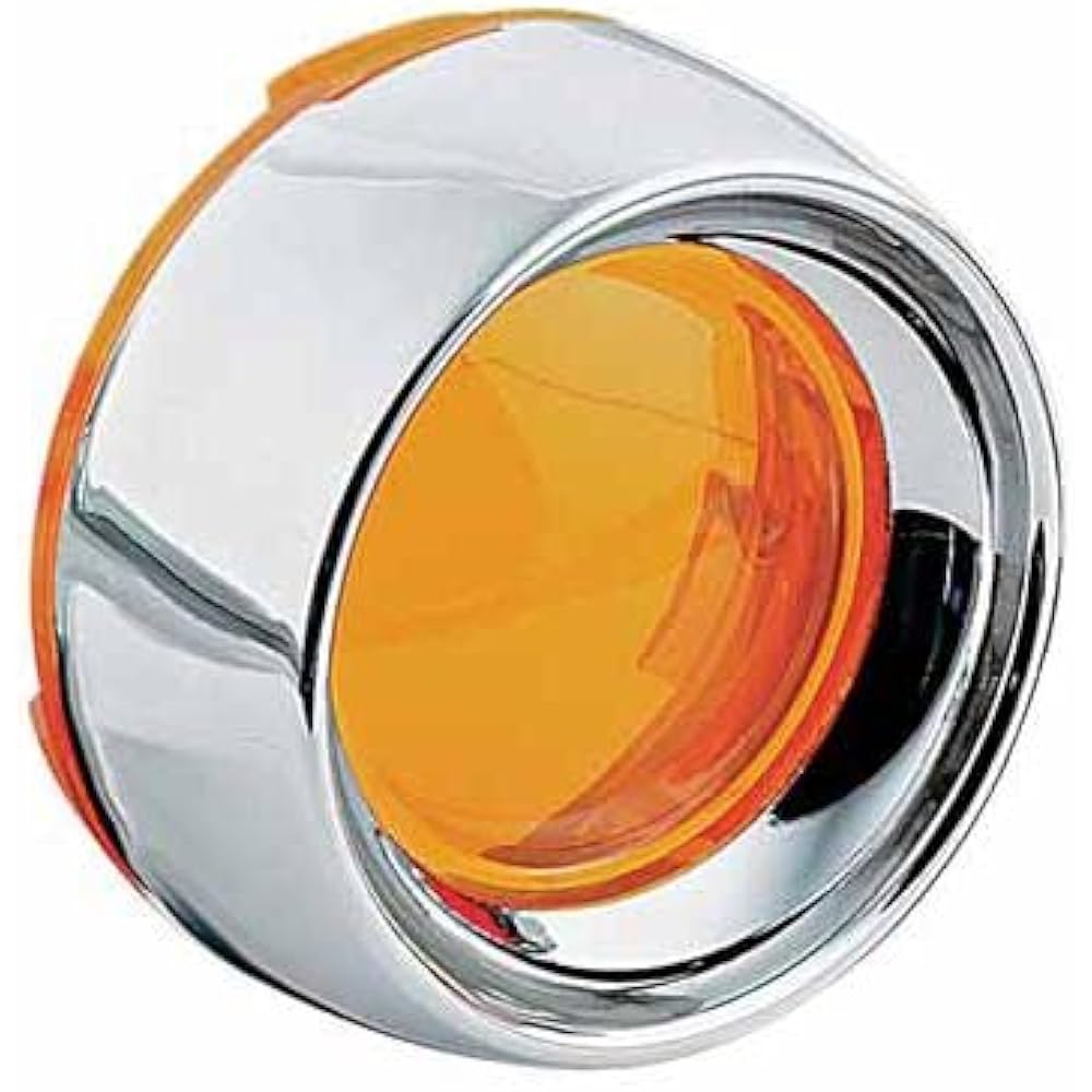 Kuryakyn Deep Dish Bezel (Blinker) Smoked Lens Set of 2 Touring Family (00-14) Softail Family (00-14) Dyna Family (00-14) KUR-2107