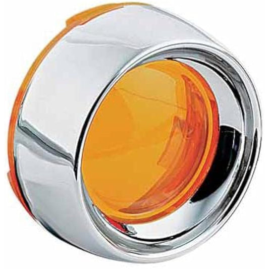 Kuryakyn Deep Dish Bezel (Blinker) Smoked Lens Set of 2 Touring Family (00-14) Softail Family (00-14) Dyna Family (00-14) KUR-2107