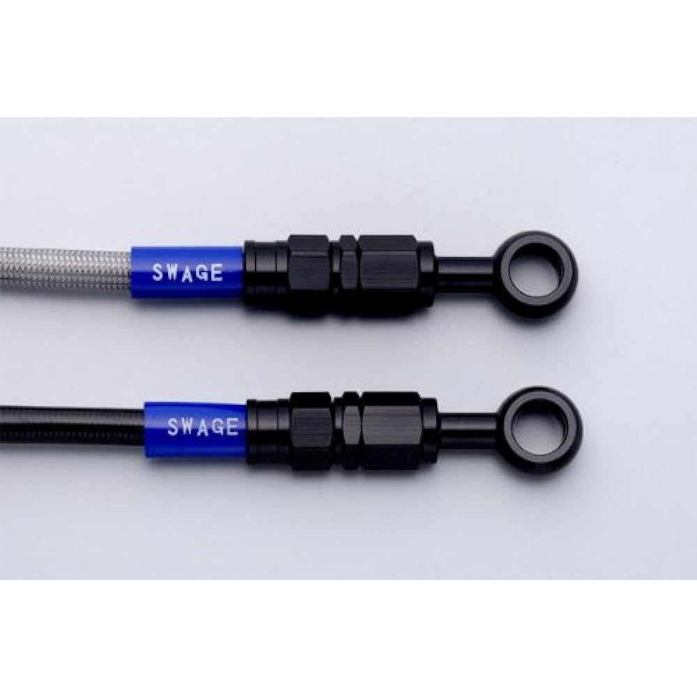 SWAGE LINE Front & Clutch Hose Set Front Hose: Direct Type Aluminum (Black/Black) Black Smoke Hose ZEPHYR1100 92-06 BAWB646 [HTRC9]