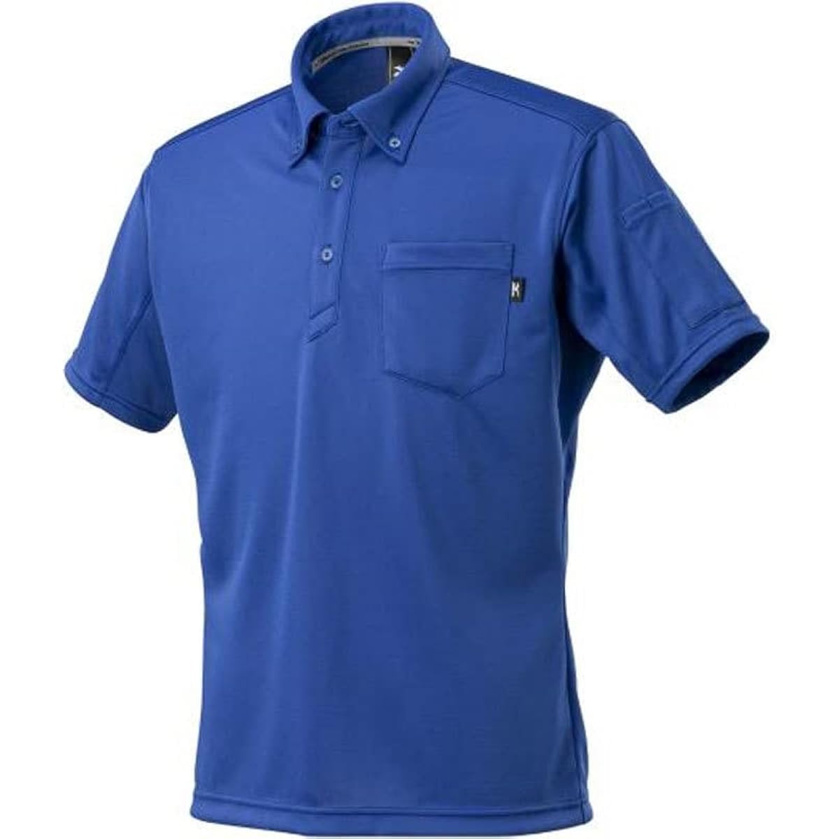 Mizuno Work Button Down Polo Shirt (Short Sleeve) Unisex Wear Polo Shirt Short Sleeve (F2JA1180) 25 Blue L