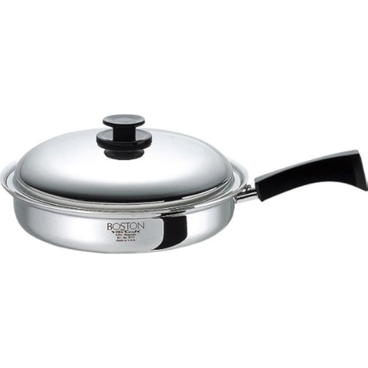 Vitacraft Frying Pan 28.5cm IH Compatible Stainless Steel with Lid 10 Year Warranty Boston 8777