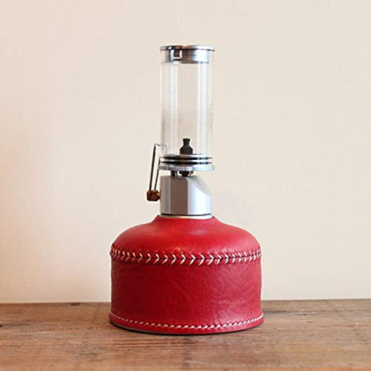 What will be will be & Greenfield Leather OD Can Gas Can Cover (Small: 110g Size) Leather Color (Red) Stitching (Ivory) Handmade Leather Genuine Leather Outdoor Camping Goods