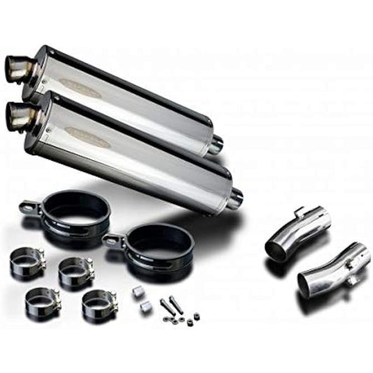 DELKEVIC Slip-on Stainless Steel Oval Muffler HONDA CB1300DC X4 1997-2003 450mm KIT06EX