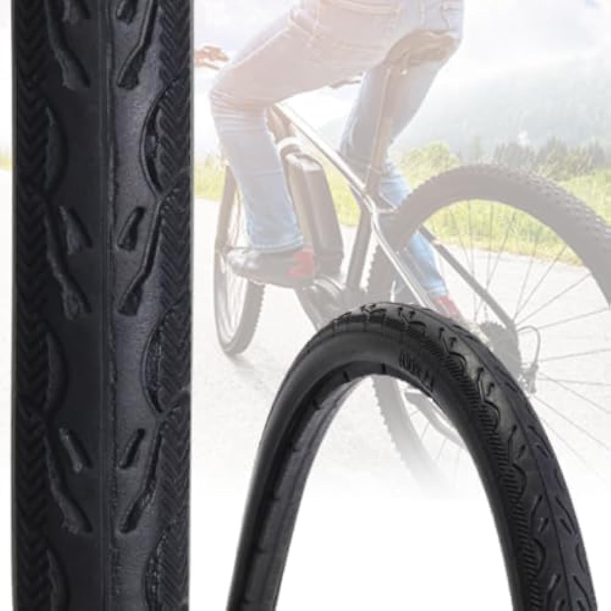 iimono117 No-Puncture Tire Bicycle 700C x 23C No punctures No need for inflation Maintenance-free Road bike Cross bike Commuting to school Cycling