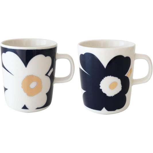 [marimekko] Juhla Unikko Mug Set Ladies 52_1_52239472928 F Dark Blue x Gold
