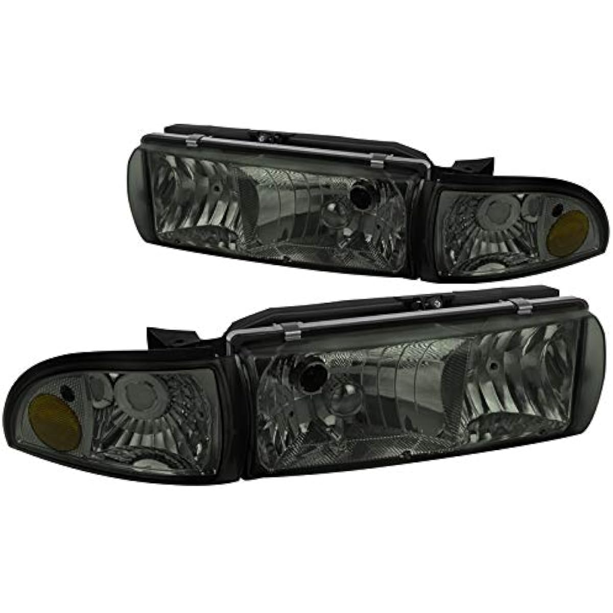 SPEC-D TUNING 2LCLH-IPA91G-EU Chevrolet Inparis Caprice Crystal Smoke Headlight + Color Land Lamp