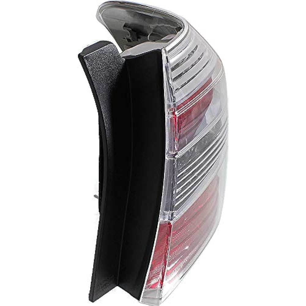EVAN FISCHER Tail Light Lens and Housing 2008-2010 Toyota Highlander Clear & Red Lens Hybrid Model Public seat side