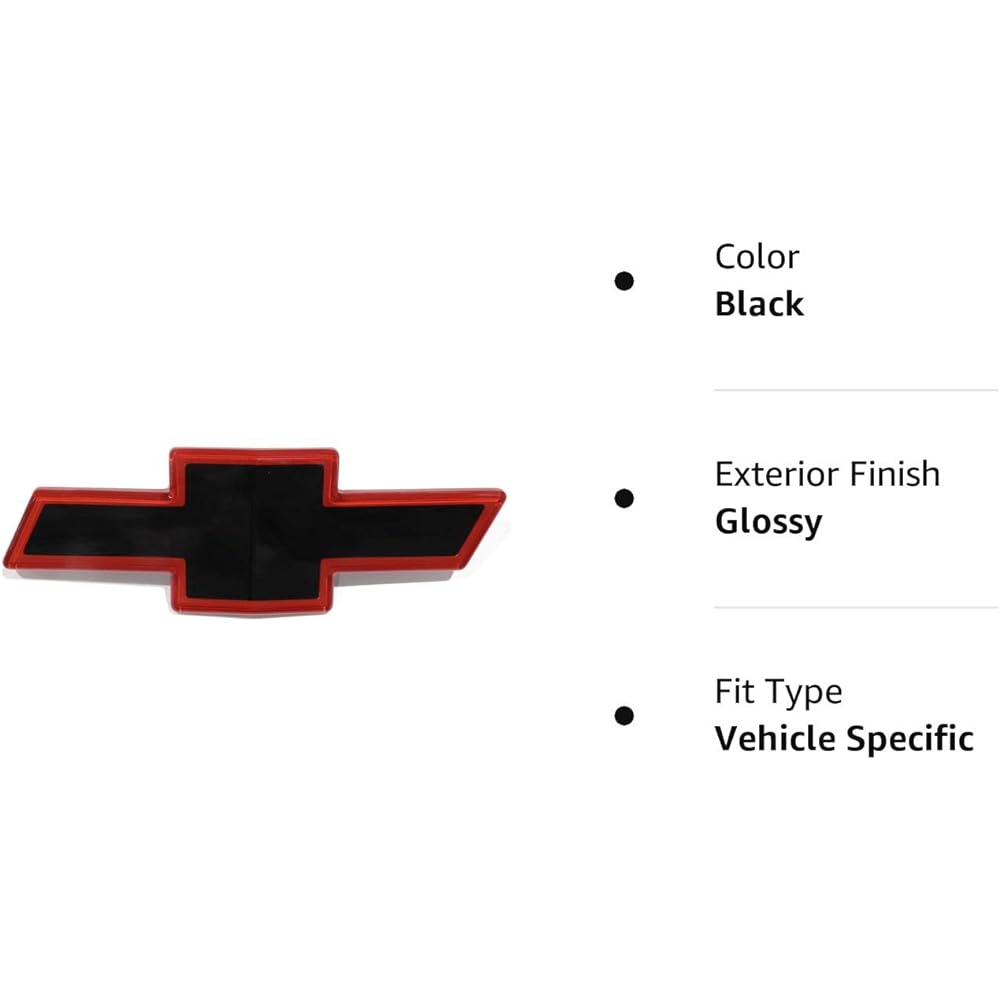 OEM New Front Grill Bow Tie Emblem Badge Black & Red 89 - 93 C1500 K1500 15607532