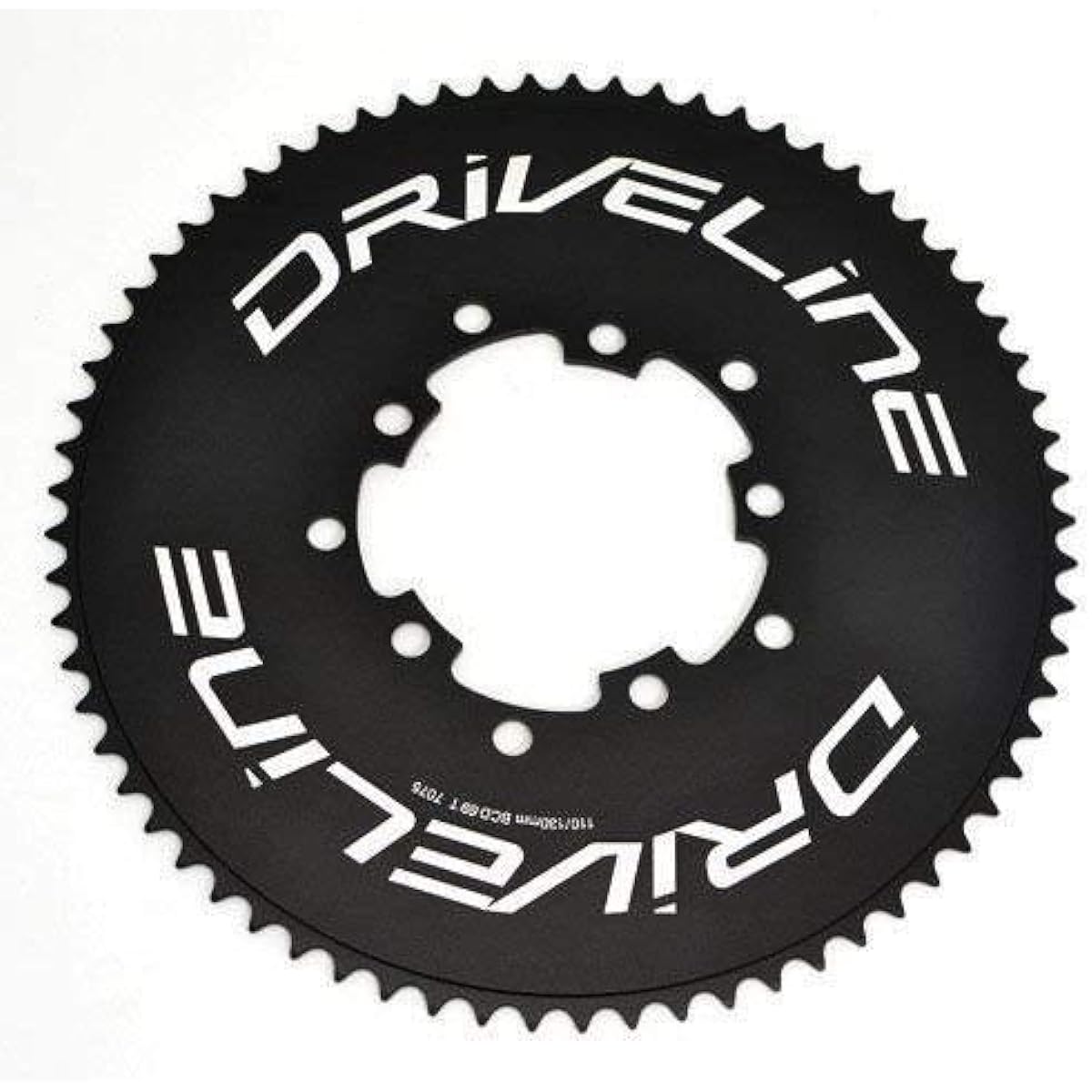 Driveline 69T AL7075 Road Bike Bicycle TT Chainring 69T, BCD 110/130mm, Black, ST1408